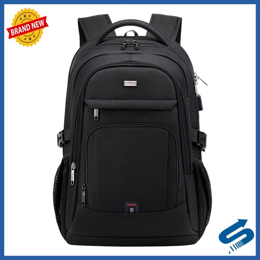 Water Resistant Laptop Backpack USB Charging Port Travel Business College - Picture 1 of 7